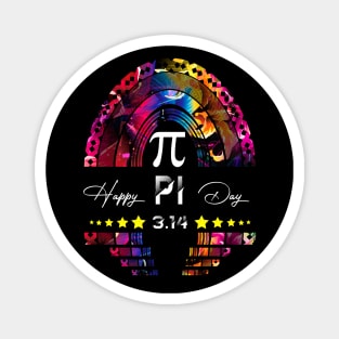Happy Pi Day Mathematic Math Teacher Gift colorfull Rainbow T-Shirt Magnet